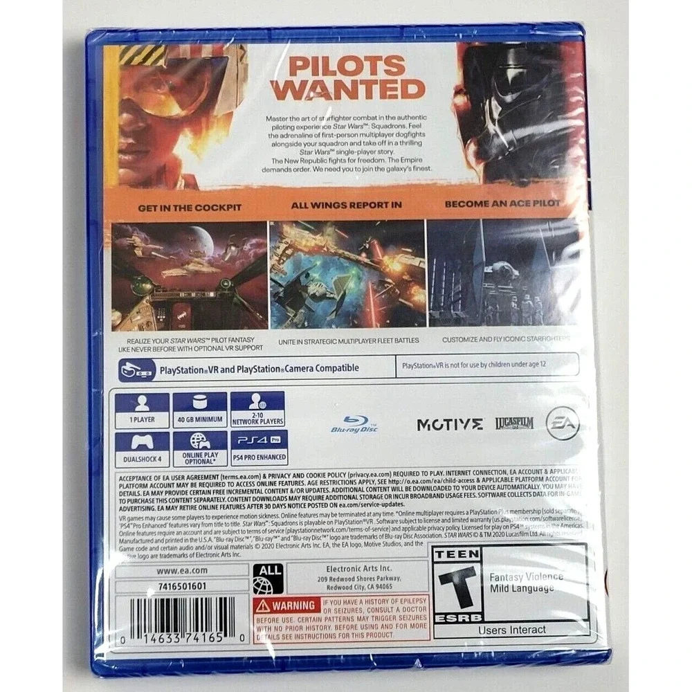 STAR WARS‎ SQUADRONS - PLAYSTATION 4 PS4 - NEW! PLAYSTATION VR